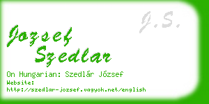 jozsef szedlar business card